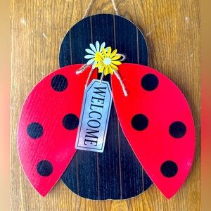 🏠( bundle any 3 w/🏠for $20) Hobby Lobby Red and Black Ladybug Wall Art